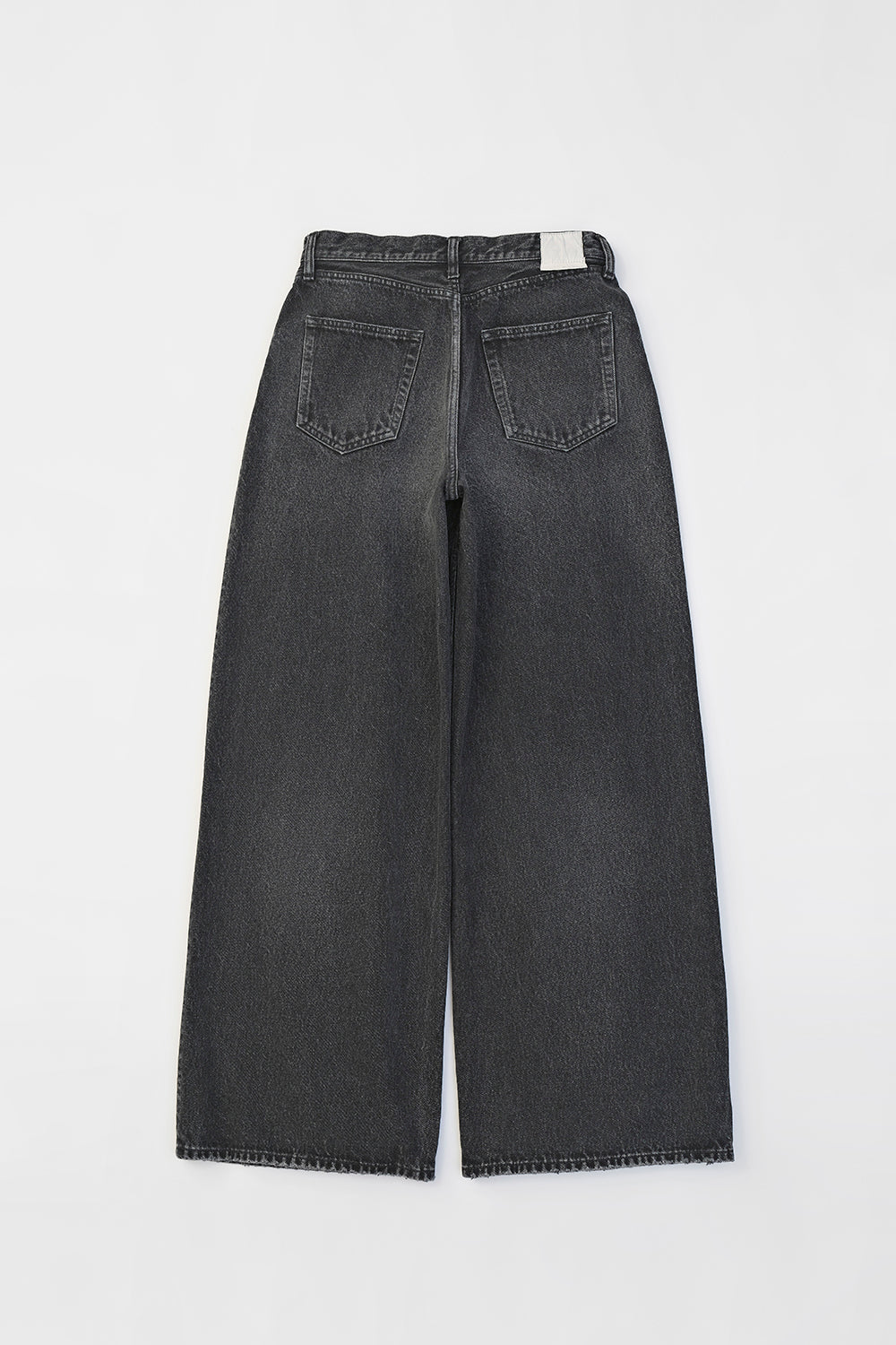 Wide Pipe Denim Pants / BLACK (HUG-041)