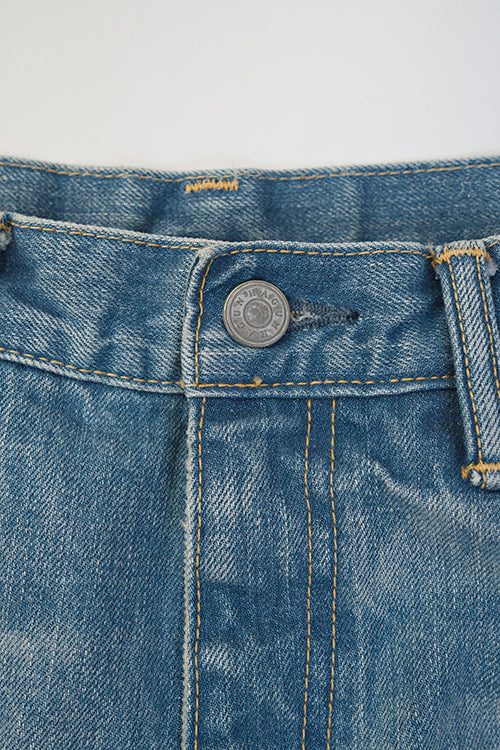 Torn Pipe Denim Pants / BLUE (HUG-041-01)
